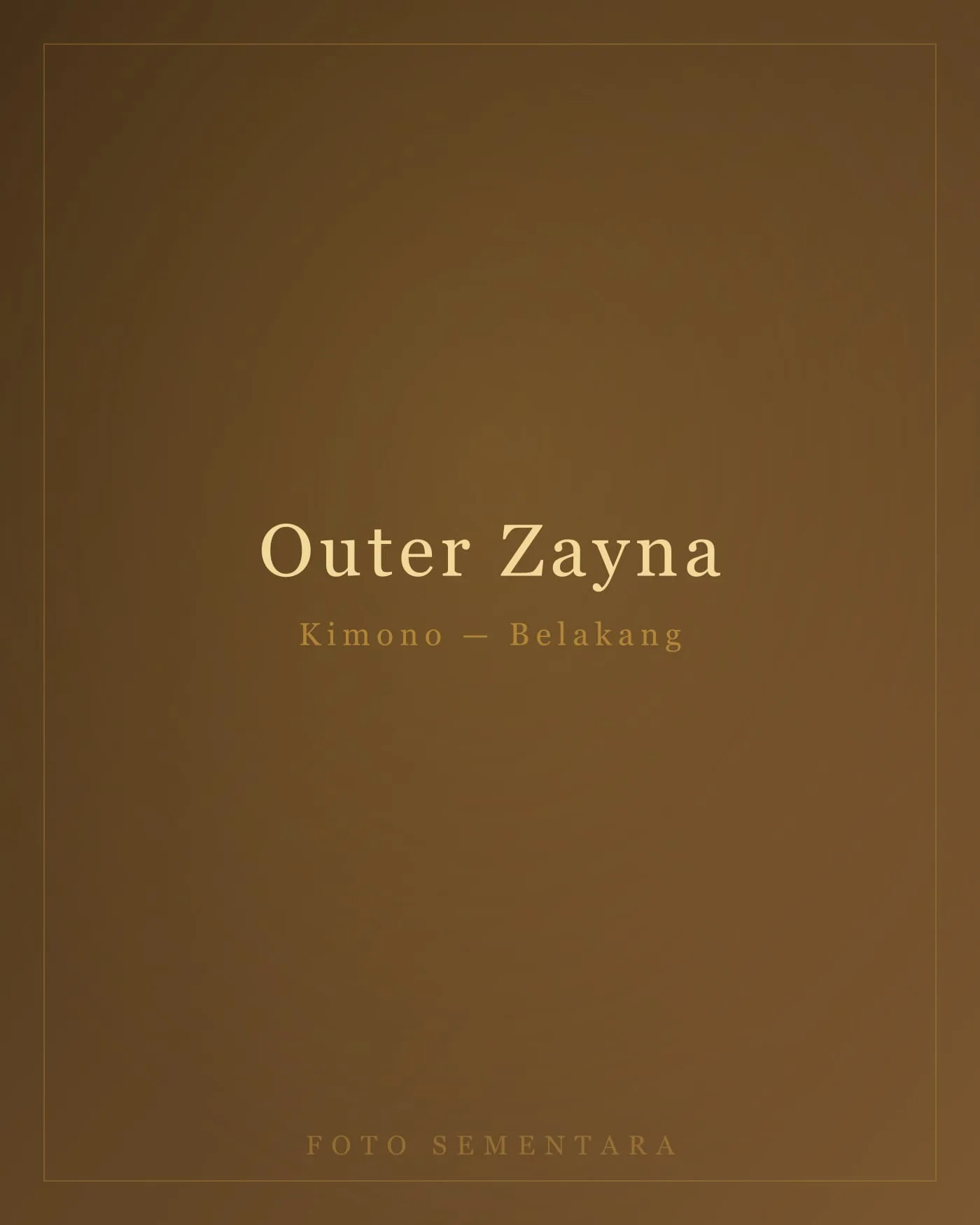 Outer Zayna Kimono — tampak belakang