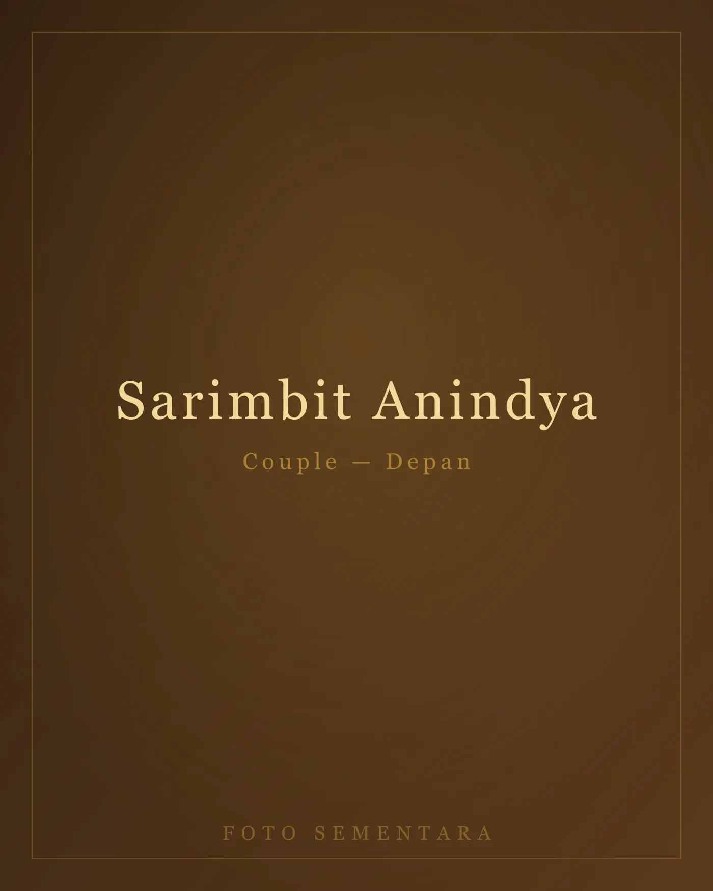 Sarimbit Couple Anindya