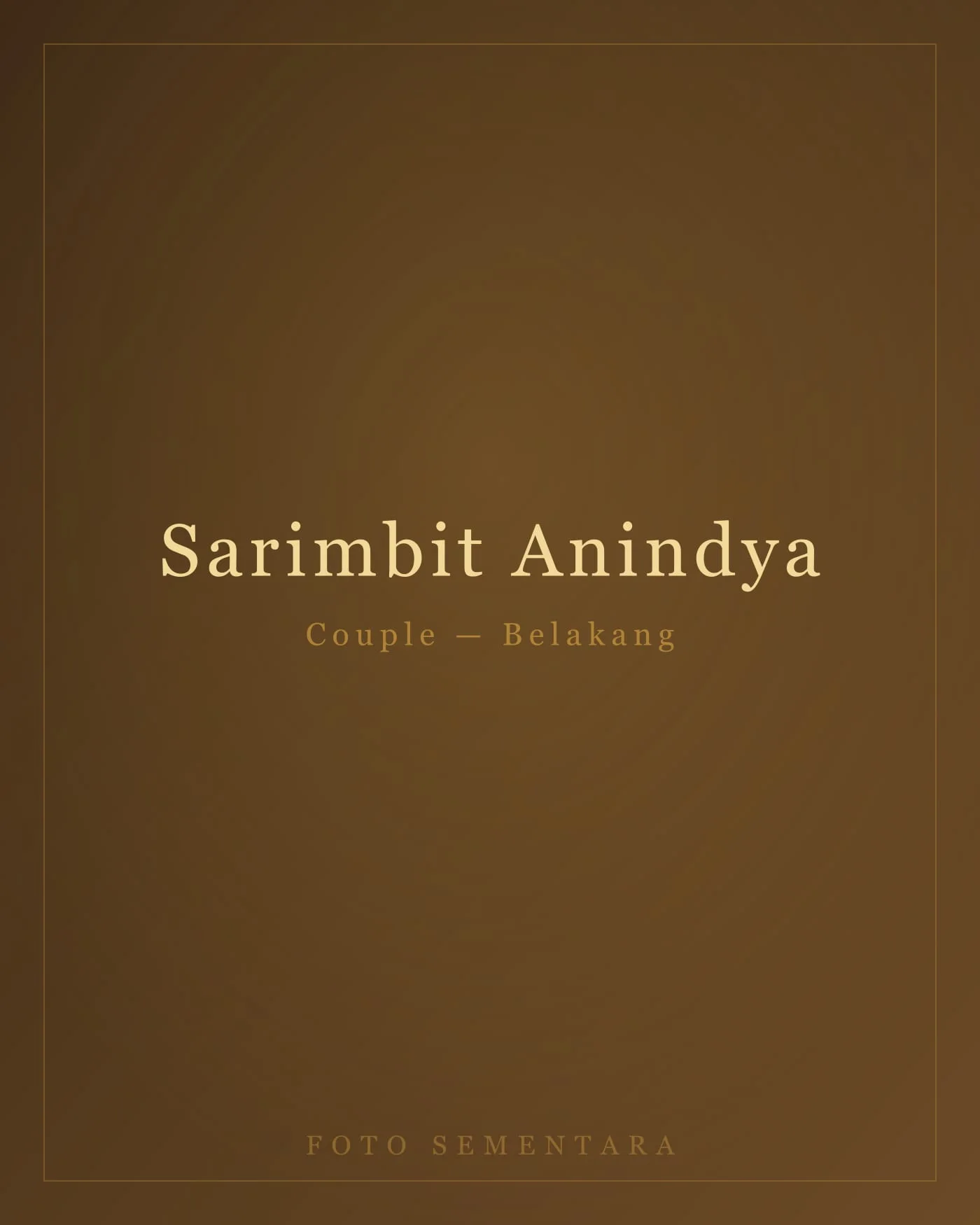 Sarimbit Couple Anindya — tampak belakang