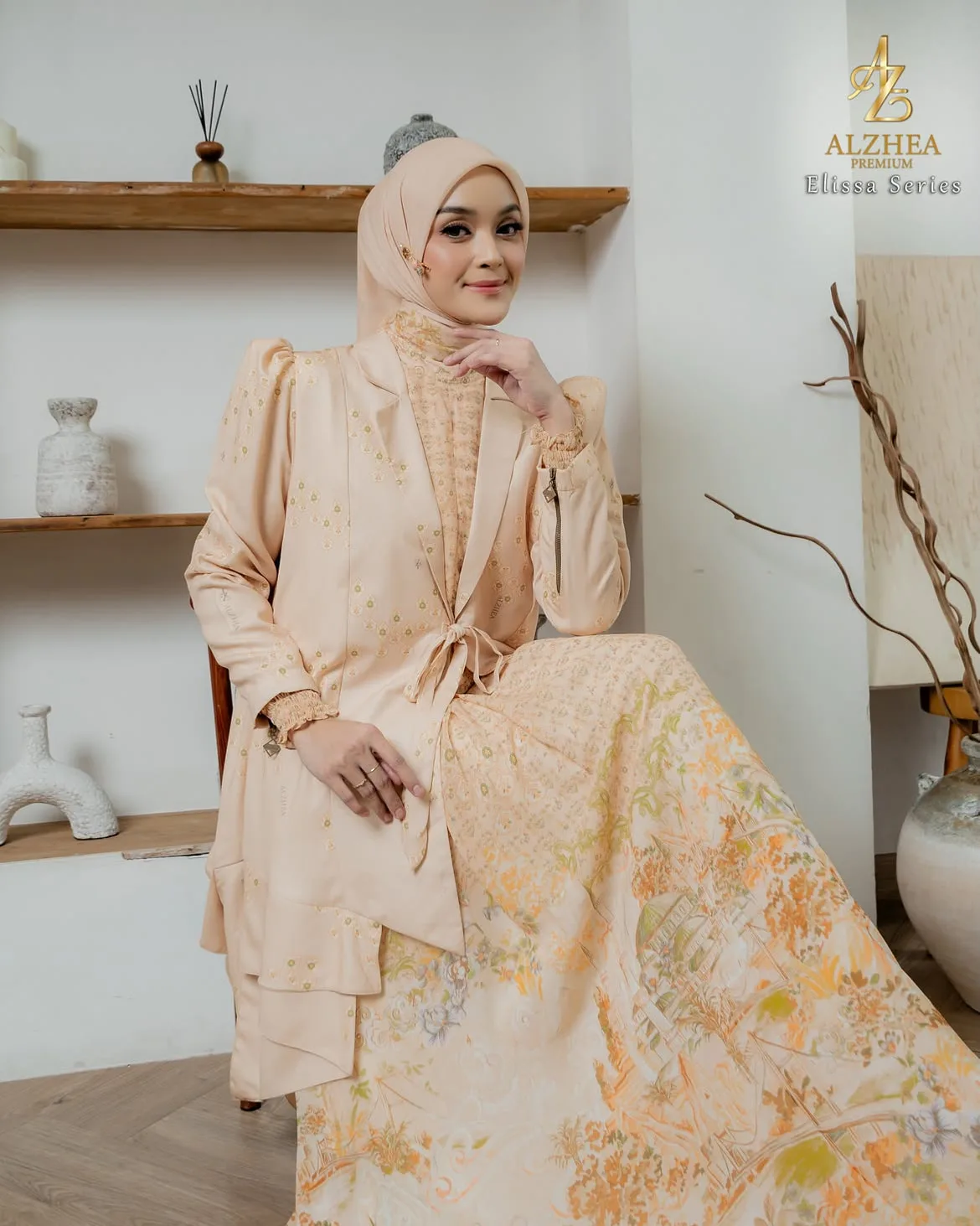 Detail bahan dan jahitan koleksi Signature Alzhea Premium